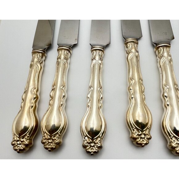 Insico Stainless Dinner Knives With Ornate Handles Set of 6 Chalon Chatsworth - Picture 9 of 10
